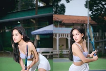 'Hoa hậu chứng khoán' Mai Phương Thúy cực quyến rũ trên sân tennis