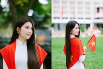 Con gái út MC Quyền Linh khoe ảnh diện áo dài, nhan sắc gây tranh luận