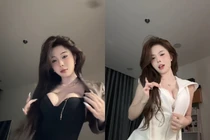 TikToker Hà Môi đu trend 'lúc đóng lúc mở' khiến netizen chú ý