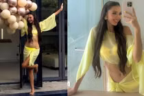 Vợ mẫu Tây của Bùi Tiến Dũng tung ảnh bikini cực gợi cảm trong ngày sinh nhật