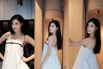 Cựu hoa khôi bóng chuyền Đặng Thu Huyền lăng-xê triệt để mẫu váy 'baby doll'