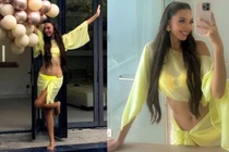 Vợ mẫu Tây của Bùi Tiến Dũng tung ảnh bikini cực gợi cảm trong ngày sinh nhật