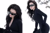 Quyên Qui gây sốt với phong cách thời trang giữa trời tuyết trắng