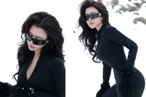 Quyên Qui gây sốt với phong cách thời trang giữa trời tuyết trắng