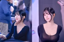 Hot girl Yoon Seol-hwa quyến rũ trong buổi ký tặng fan