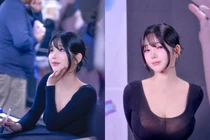 Hot girl Yoon Seol-hwa quyến rũ trong buổi ký tặng fan