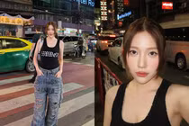 Huỳnh Uyển Ân 'lột xác' diện style bụi bặm 'quậy' tưng bừng trên phố Bangkok