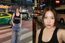 Huỳnh Uyển Ân 'lột xác' diện style bụi bặm 'quậy' tưng bừng trên phố Bangkok