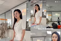 Midu khoe visual cực đỉnh khi đứng lớp tại Đại học Hutech