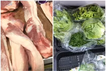 Thịt lợn, rau xanh đắt hàng trước giờ bão Wipha đổ bộ