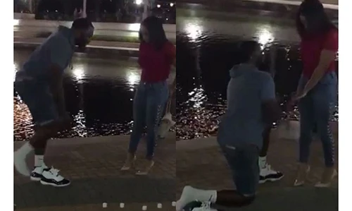 Video: Chàng trai cởi giày ra cầu hôn bạn gái và sự thật hài hước 