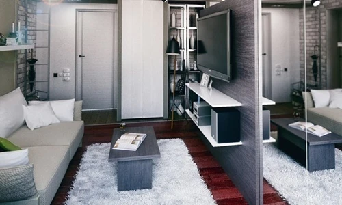 Bất ngờ với sự bố trí tài tình trong căn hộ 21m2 có 2 phòng ngủ