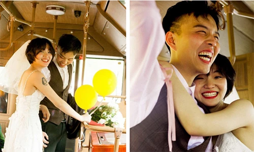 Bộ ảnh cưới cô dâu cười tít mắt khiến MXH chao đảo