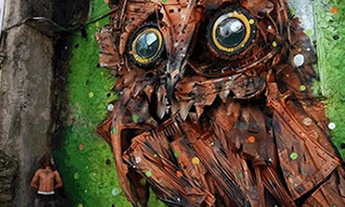 Video: Tròn mắt ngắm những con vật khổng lồ làm từ... đồng nát