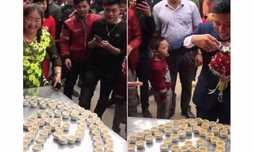 Video: Thách nhà trai uống hết 100 chén rượu mới cho rước dâu ở Lạng Sơn