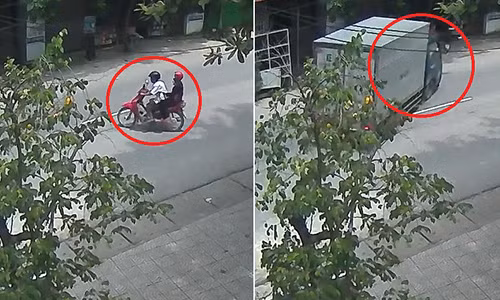 Video: Xe máy sang đường như trong sân nhà, bị xe tải đâm thảm khốc