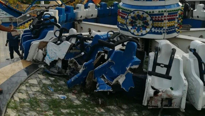 Video: Khoảnh khắc đu quay gãy trục khiến hàng chục người thương vong