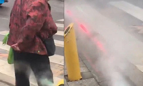 Video: Máy phun sương, tự động xịt ướt quần người đi bộ sai luật