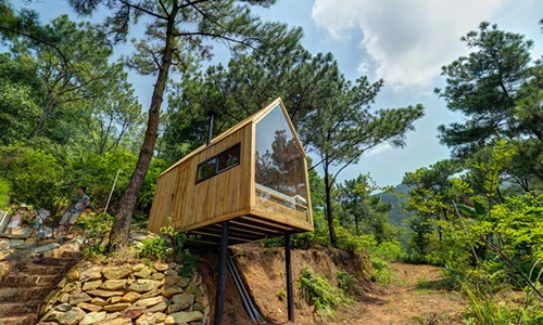 Ngôi nhà gỗ 12m2 tại Hà Nội đẹp không ngờ