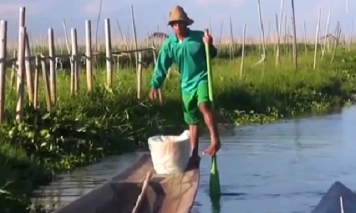 Nghệ thuật chèo thuyền một chân siêu phàm của người Intha