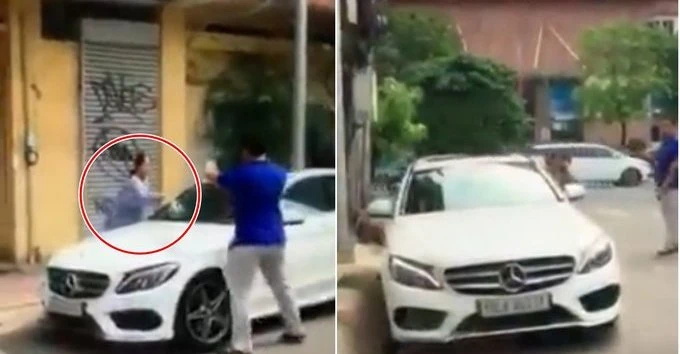 Video: Cụ bà đập nát xe Mercedes đỗ trước cửa nhà sau lời thách thức