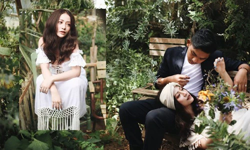 Hé lộ ảnh cưới của ca sĩ Mia và chồng trước ngày cưới