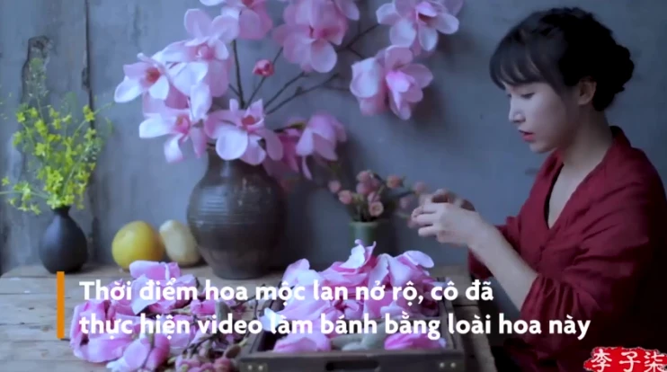 Video: 'Tiên nữ' Lý Tử Thất chế biến hoa mộc lan thành món ăn như thế nào?
