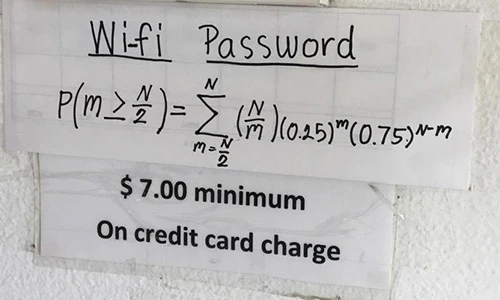 Những đề toán hack não thách đố người muốn dùng Wi-Fi "chùa"