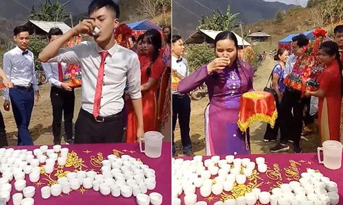 Video: Nhà trai bối rối vì phải uống hết 99 chén rượu mới được đón dâu