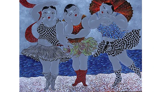 Cười ngất với phụ nữ béo trong tranh