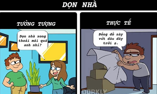 Sự khác biệt giữa cuộc sống trong tưởng tượng và thực tế