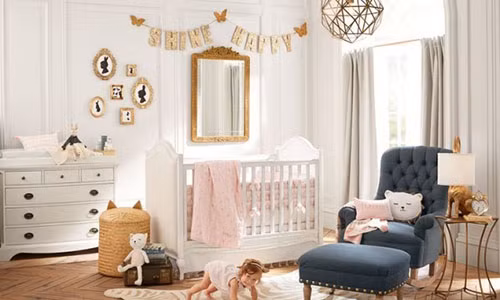 Ý tưởng trang trí phòng trẻ sơ sinh đẹp ngọt ngào đón may mắn