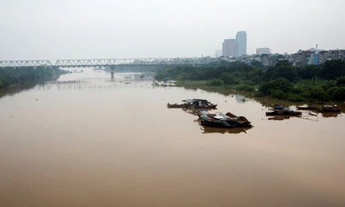 Cuộc sống người dân bãi giữa đảo lộn vì nước sông Hồng dâng cao