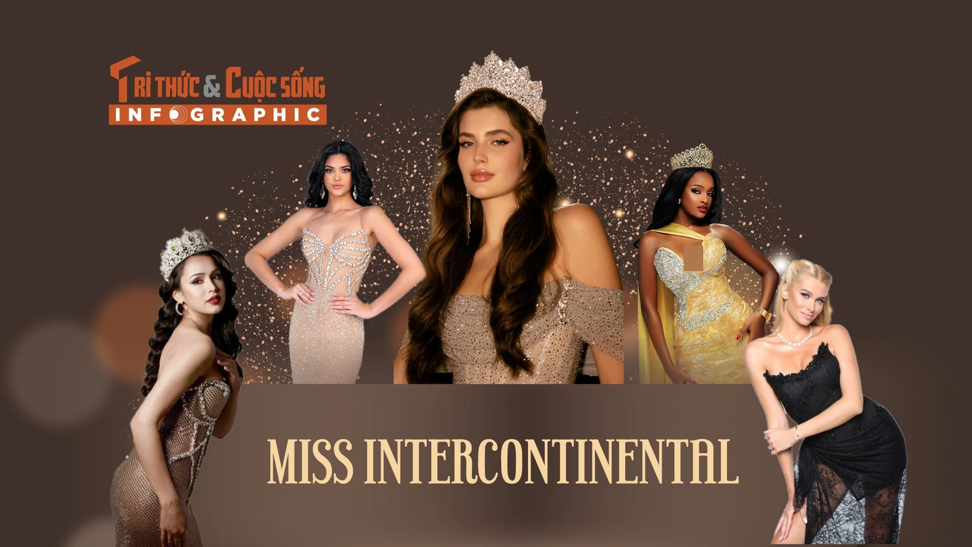 [INFOGRAPHIC] 5 người đẹp đang dẫn đầu bình chọn ở Miss Intercontinental