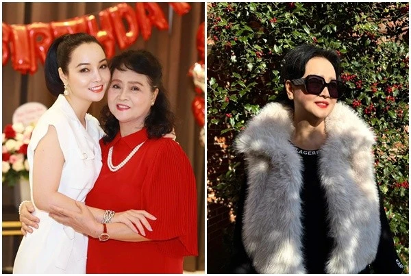 Mẹ ruột Mai Thu Huyền xinh đẹp, quý phái tuổi U70