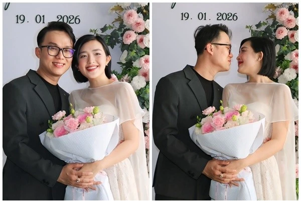 Á hậu Quản Hân rạng rỡ trong ngày dạm ngõ bên nửa kia