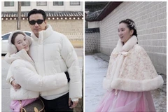 Diễn viên Ngọc Thuận tình tứ bên vợ khi du lịch Hàn Quốc