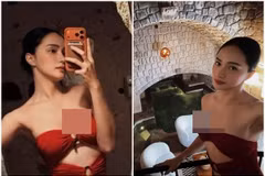 Hoa hậu Hương Giang khoe vẻ gợi cảm trong chuyến du lịch nước ngoài đầu năm