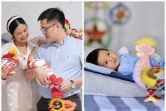 Hoa hậu Ngọc Hân khoe con trai đáng yêu