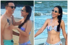 Cựu người mẫu Thanh Thảo diện bikini gợi cảm bên ca sĩ Hoàng Bách