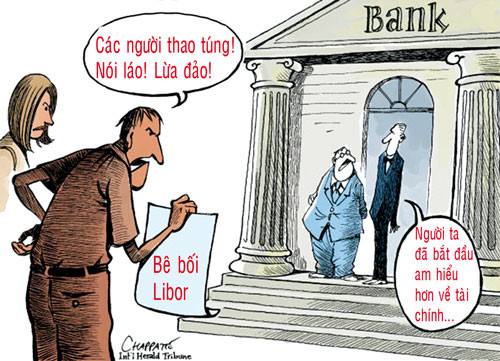 Vụ bê bối Libor được coi là “tâm điểm” tài chính trong năm ngoái, trong đó nhiều ngân hàng cố tình “giở trò” khi tính toán lãi suất để trục lợi từ các giao dịch. Đây được coi là vụ bê bối ấn định giá lớn nhất trong ngành ngân hàng. Ảnh minh họa: Internet.