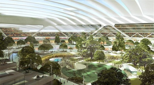 Nội thất và trang trí trong sân bay thực sự tuyệt đẹp.