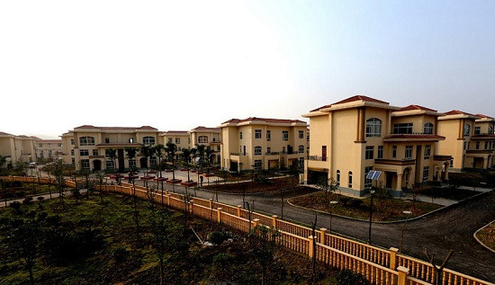 Quy hoạch khu biệt thự dành khá nhiều đất để trồng cây.