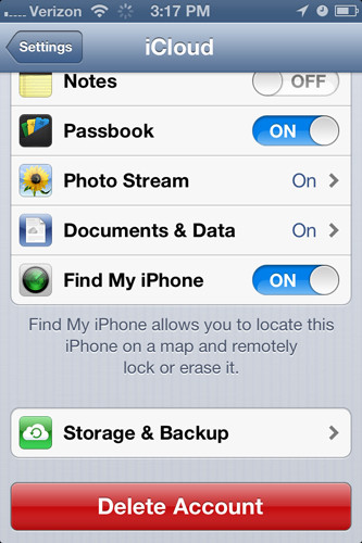 Để kích hoạt, bạn vào Settings > iCloud > gạt ON chức năng Find My iPhone. Chức năng Activation Lock tích hợp chung với chức năng Find My iPhone nên sẽ tự động khởi động.