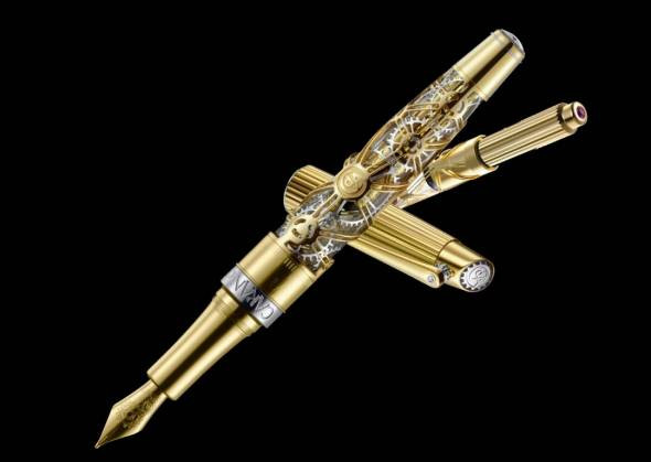 Chiếc bút 18 carat vàng do nhà sản xuất văn phòng phẩm cao cấp Caran d'Ache thiết kế có giá tới 174.000 USD.