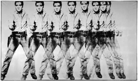 Tác phẩm “Eight Elvis” khắc họa thần tượng âm nhạc Elvis Presley của Mỹ là tác phẩm thành công nhất của Andy Warhol được bán với giá 100 triệu USD.