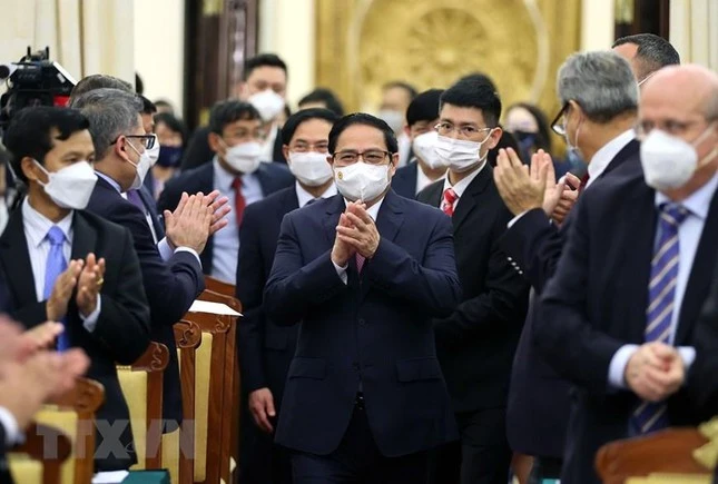 Thủ tướng Phạm Minh Chính gặp các đối tác quốc tế hỗ trợ vắc xin cho Việt Nam