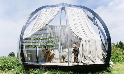 Căn lều nhà kính thú vị vừa ngủ vừa ngắm trăng sao
