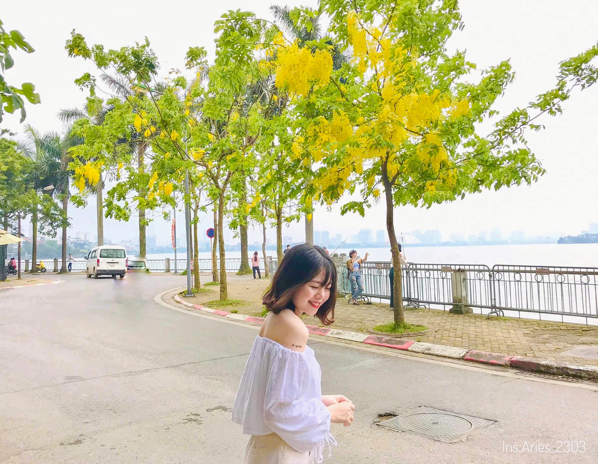 Muồng hoàng yến nhuộm vàng hồ Tây, toạ độ check-in mới của giới trẻ 