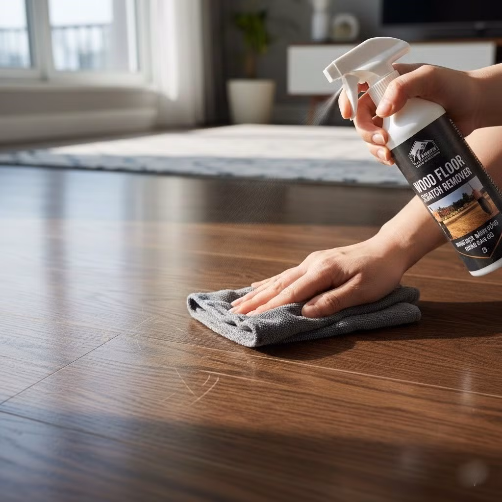 Các sản phẩm đánh bóng chuyên dụng cho sàn gỗ có khả năng che vết xước nhẹ và phục hồi độ bóng. Chỉ cần xịt hoặc thoa lên bề mặt, chờ khô rồi đánh bóng lại là sàn đã trông như mới.